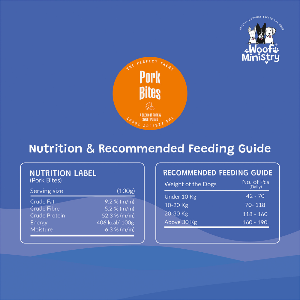 Woof Ministry Pork Bites (100 grams)