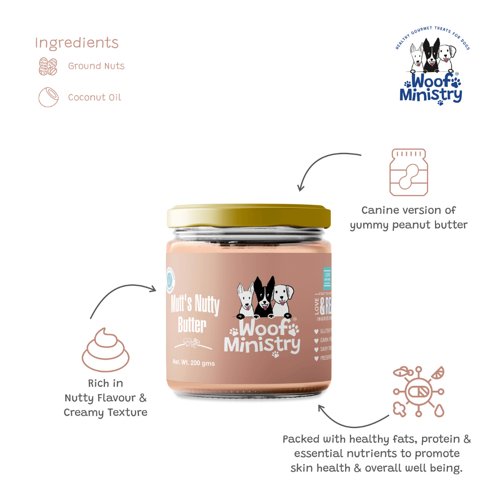 Woof Ministry Mutts Nutty Butter (200 grams)