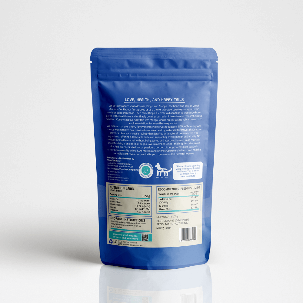 Woof Ministry Duck Bites (100 gms)