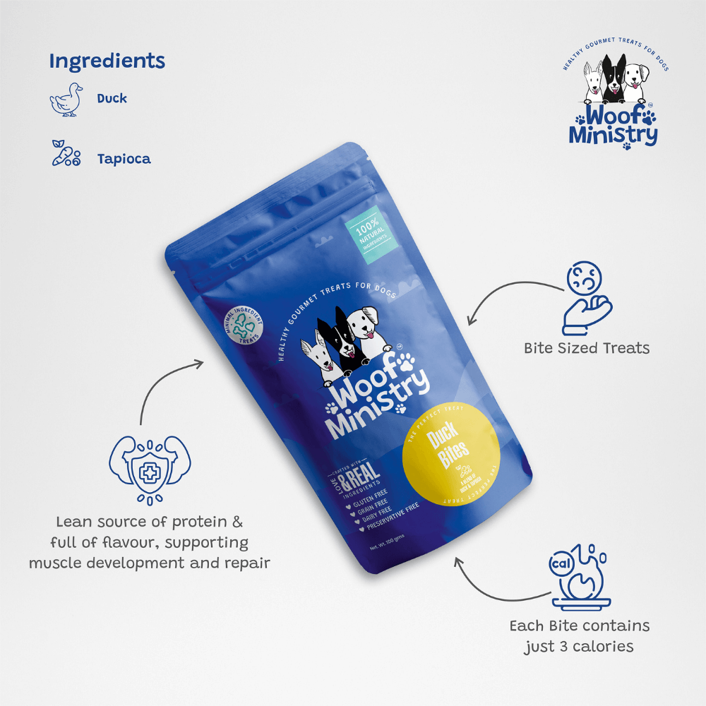 Woof Ministry Duck Bites (100 gms)