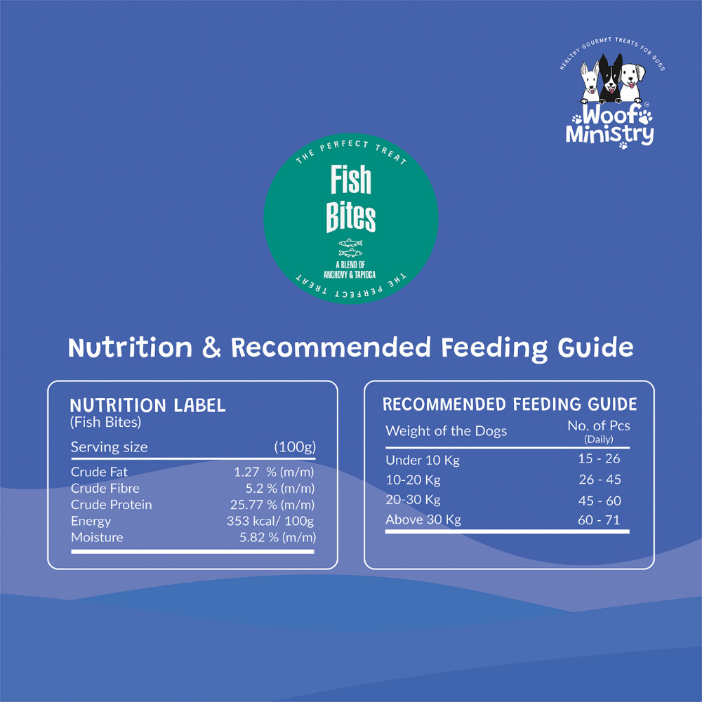 Woof Ministry Fish Bites (100 grams)