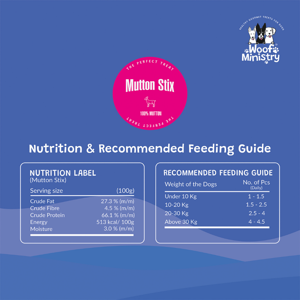 Woof Ministry Mutton Stix (100 grams)