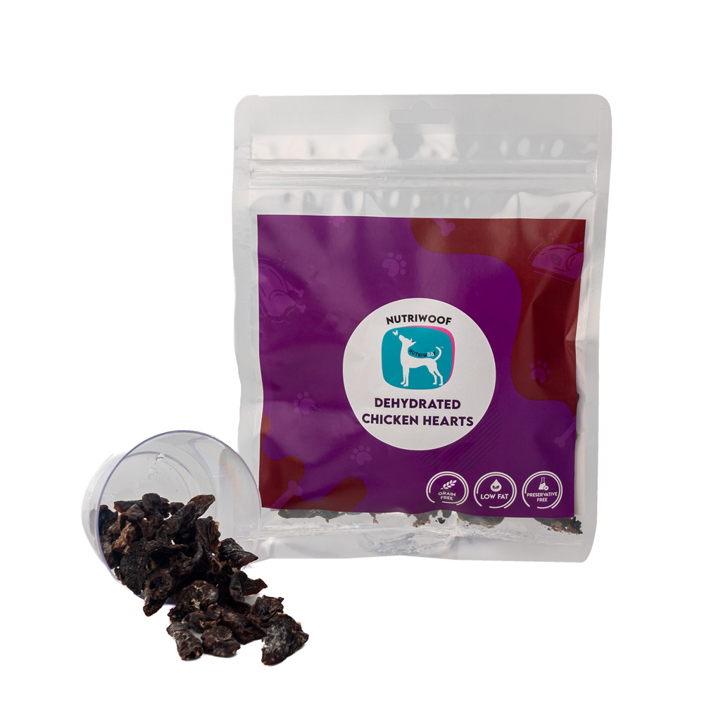 Nutriwoof Dehydrated Chicken Hearts (100 grams)
