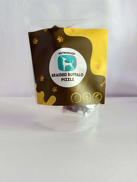 Nutriwoof Dehydrated Braided Buffalo Pizzle (1 Piece)