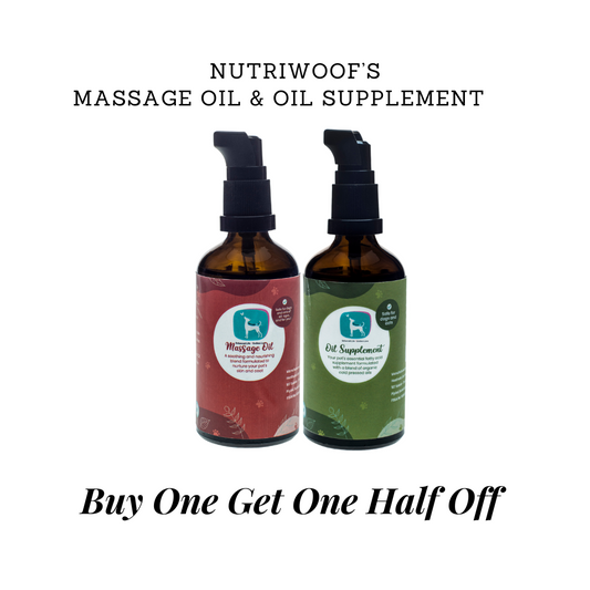 Buy One Get One Half Off Nutriwoof Massage Oil & Oil Supplement (100ml)