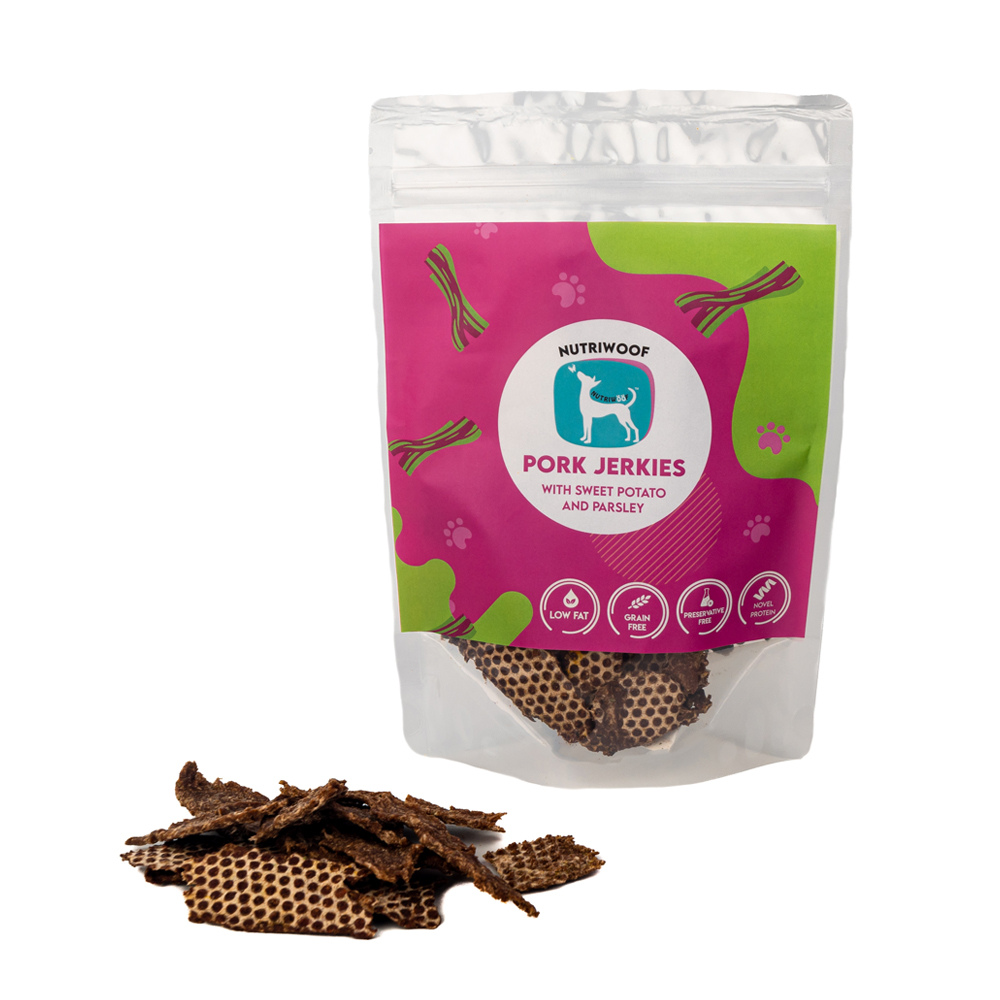 Nutriwoof Pork Jerkies with Parsley and Sweet Potato (70 grams)