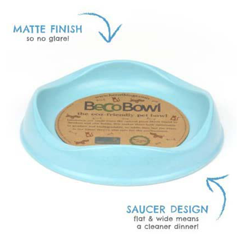 Beco Bamboo Cat Bowl - Blue