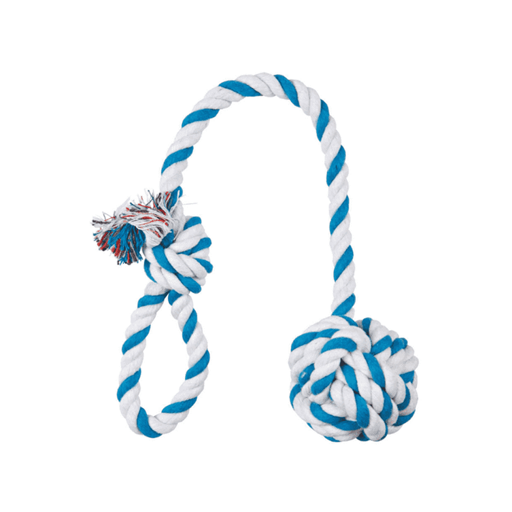 Trixie Cotton Playing Rope With Woven-in Ball (Assorted Colours)