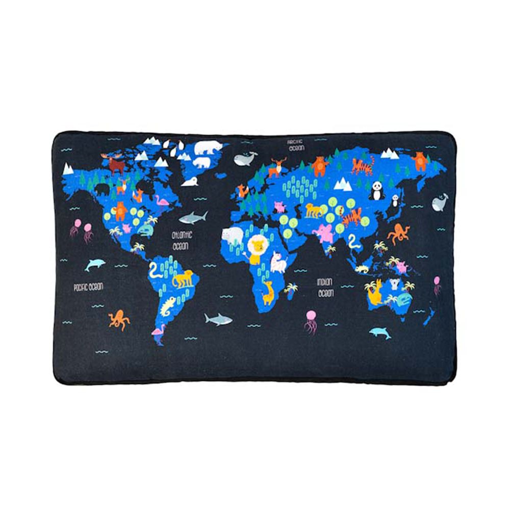 Fur Buddies Furry Travel Map Bed