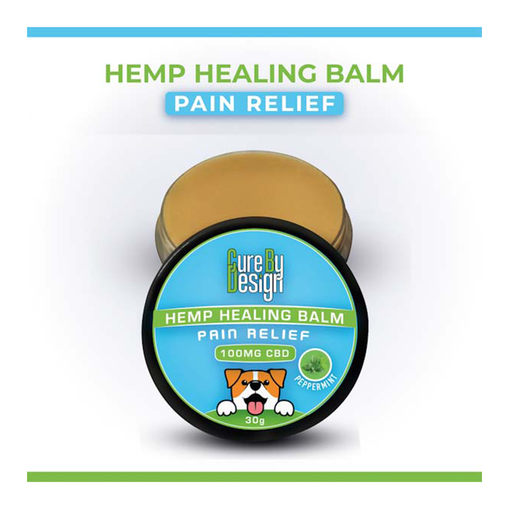 Cure By Design - Hemp Healing Balm - Pain Relief (30gm) (100mg CBD)