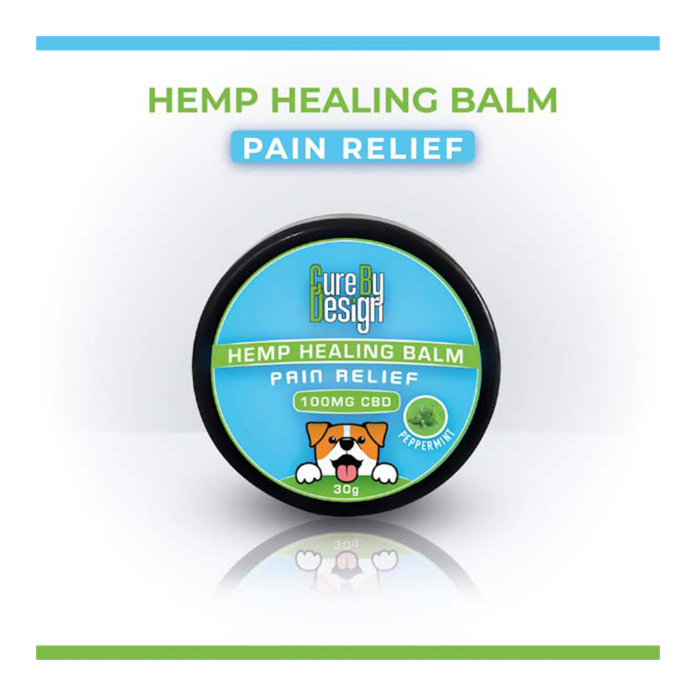 Cure By Design - Hemp Healing Balm - Pain Relief (30gm) (100mg CBD)