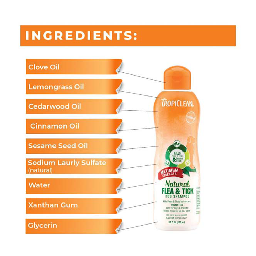 Tropiclean Natural Flea & Tick Shampoo Maximum Strength
