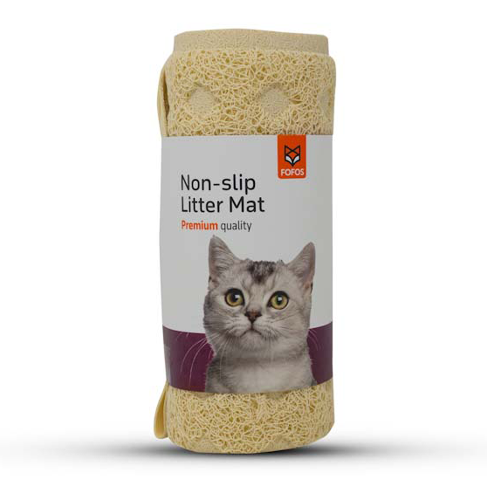 Bark Butler FOFOS Cat Litter Non-Slip Mat Beige