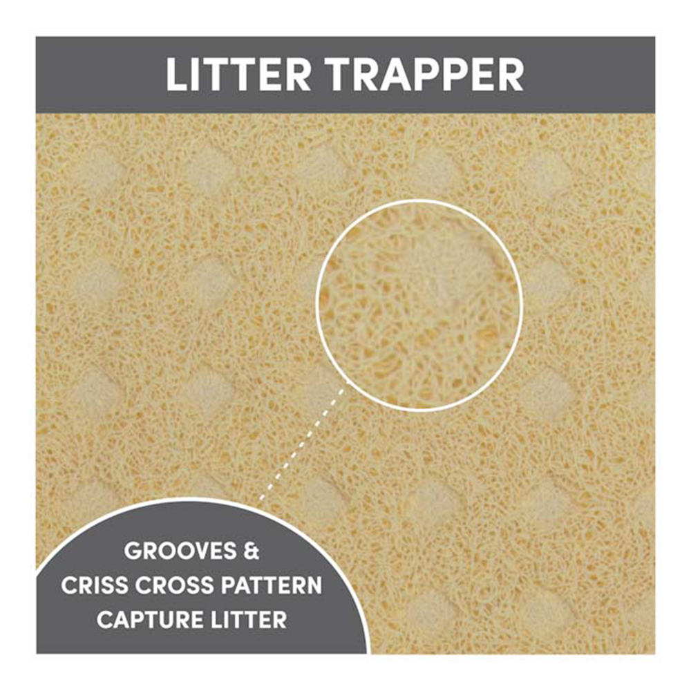Bark Butler FOFOS Cat Litter Non-Slip Mat Beige