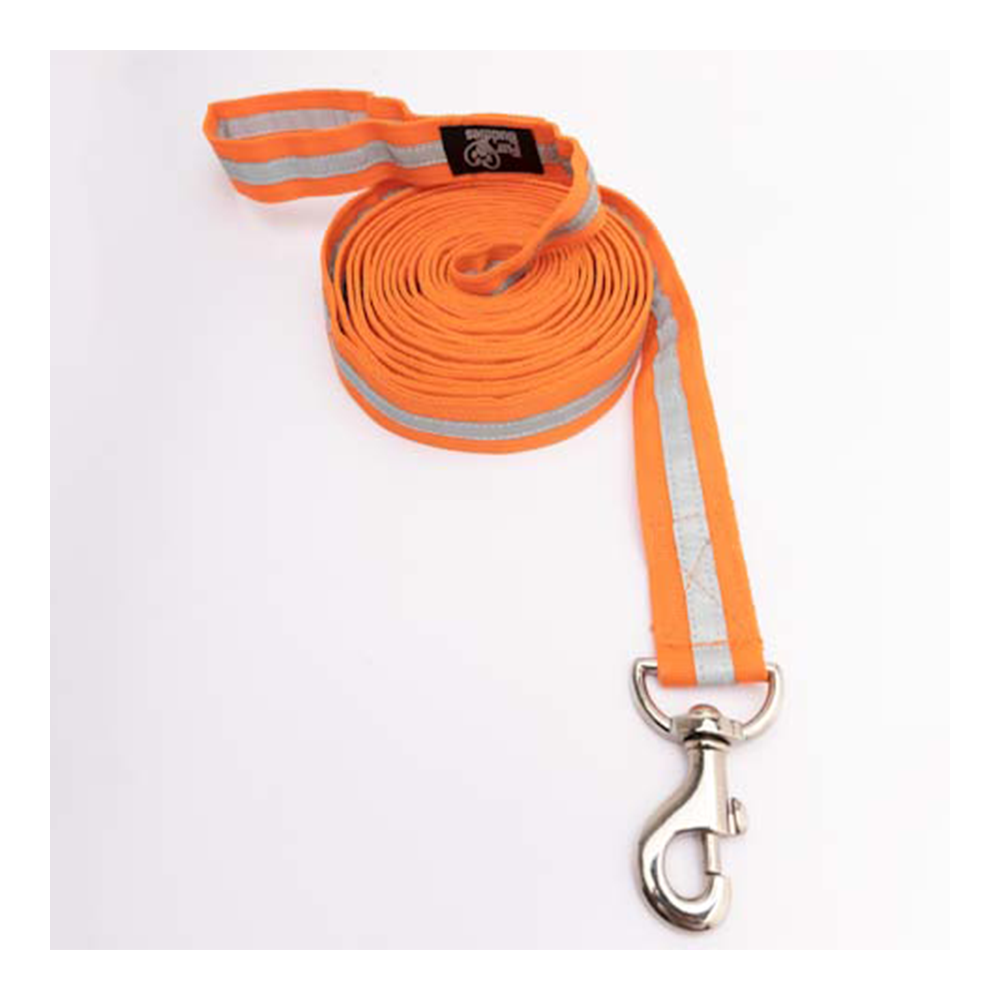 Fur Buddies Orange Neon 20-feet dual-reflective Long Lines