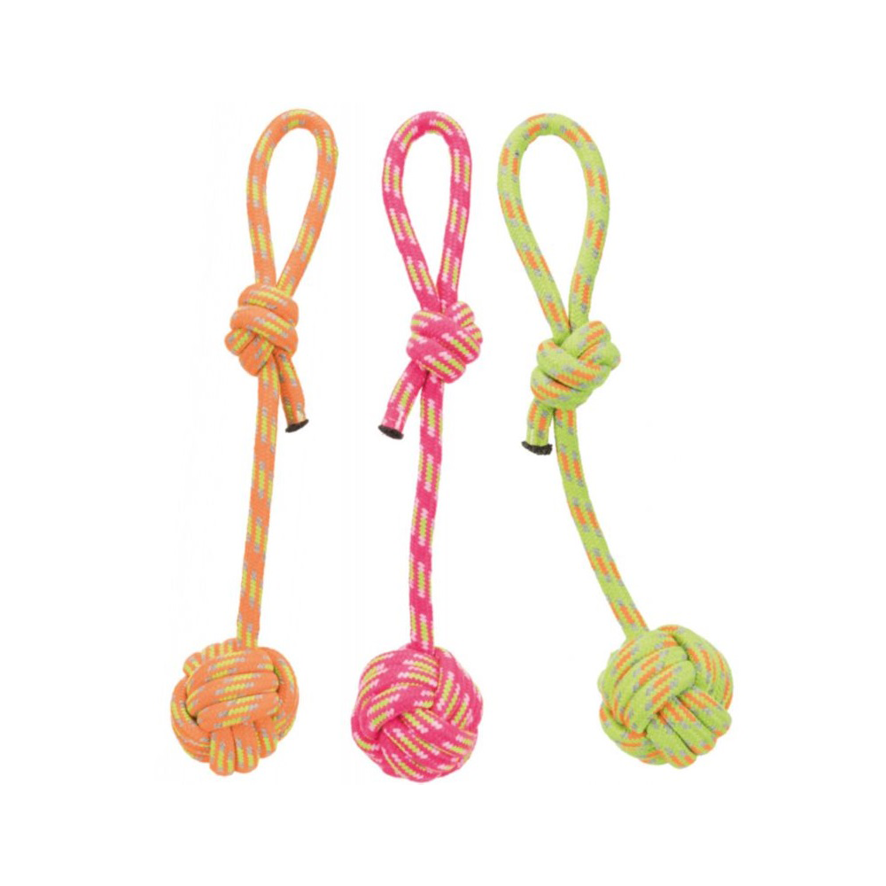 Trixie Playing Rope With Woven in Ball (Assorted Colours)