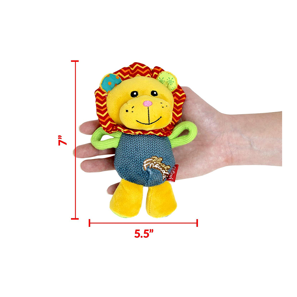 GiGWi Plush Friendz With Squeaker-Lion