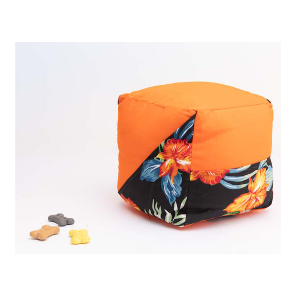 Fur Buddies Tangerine Paradise - Orange Cube Puzzle Toy