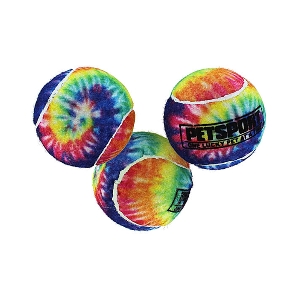 Petsport Tie Dye Squeak Ball 2.5" 3-Pack