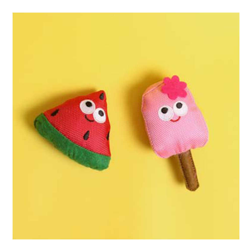 Bark Butler Summer Cat Toy - Watermelon With Popsicle