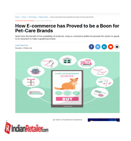How E-commerce has Proved to be a Boon for Pet-Care Brands