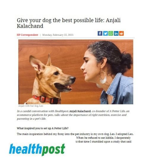 Give your dog the best possible life: Anjali Kalachand