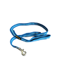 Let's Wag Double Handle Fabric Leash – Blue & Light Blue