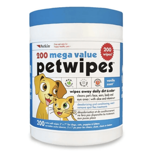 Petkin Mega Value Petwipes 200Wipes