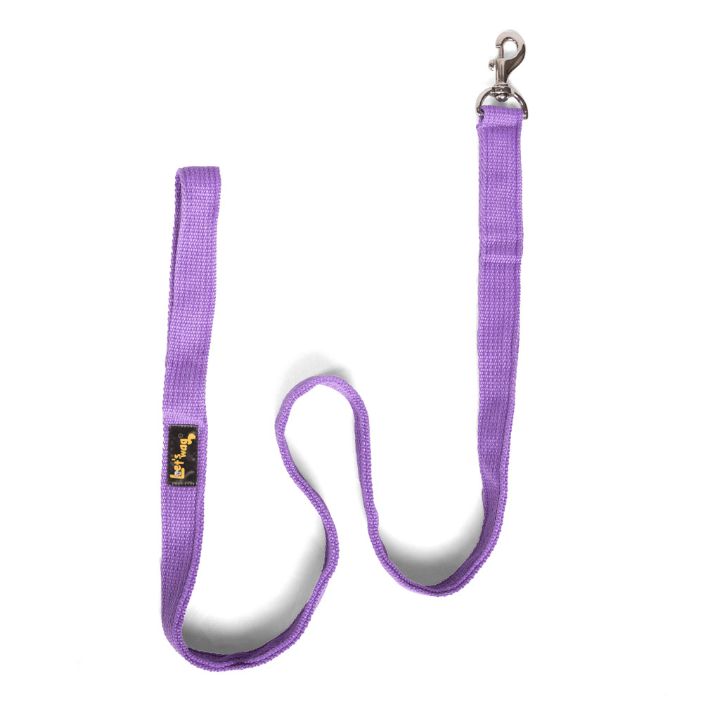 Let's Wag Single Handle Fabric Leash – Purple