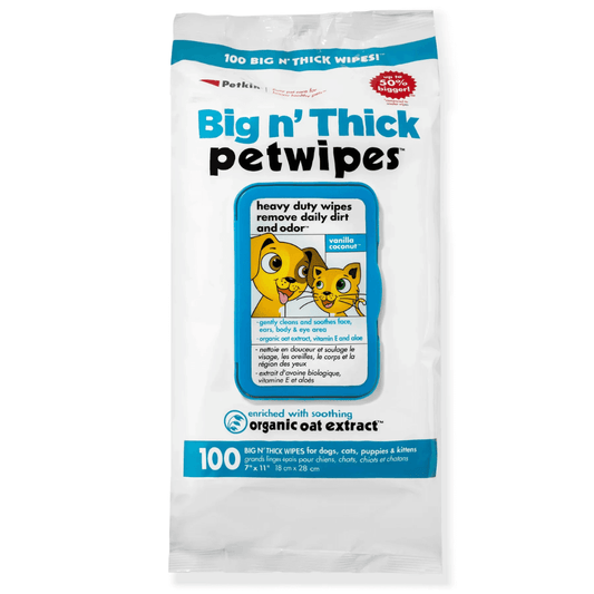 Petkin Big N Thick Petwipes 100Wipes