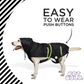 PetWale Black Raincoat with Reflective Strips