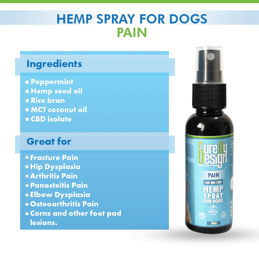 Cure By Design - Hemp Spray For Dogs Pain (50ml)