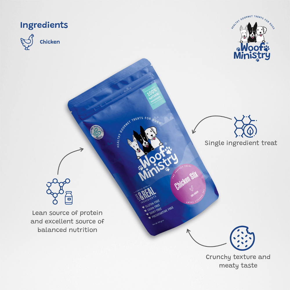 Woof Ministry Chicken Stix (100 grams)