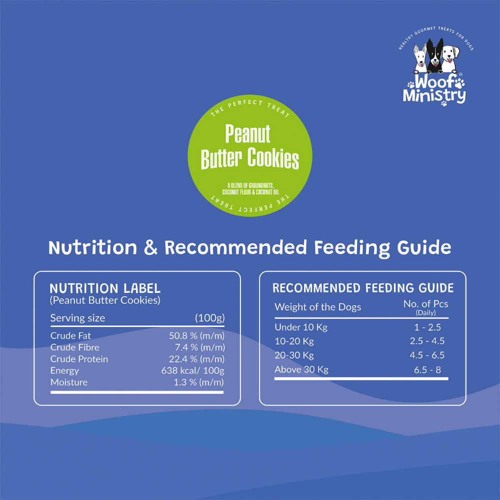Woof Ministry Peanut Butter Cookies (100 gms)