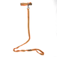 Let's Wag Single Handle Fabric Leash – Orange & Green