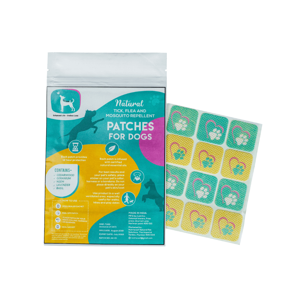 Nutriwoof Tick, Flea & Mosquito Repellent Patches (36 patches)