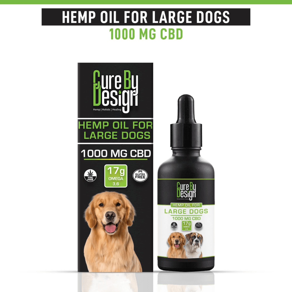 Cure By Design - Hemp Seed Oil With 1000 mg CBD (30ml) For Large Dogs