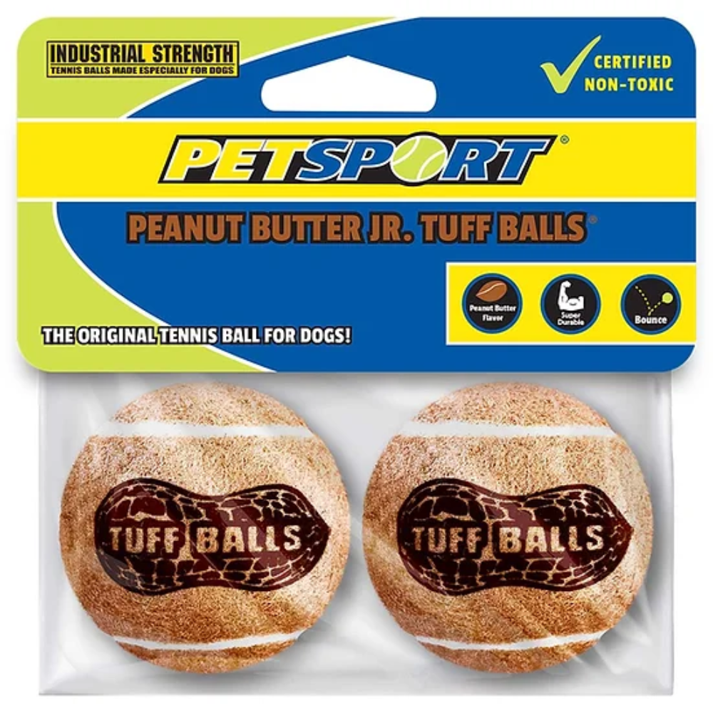 Petsport Jr. Tuff Peanut Butter Ball 2.5" 2-Pack