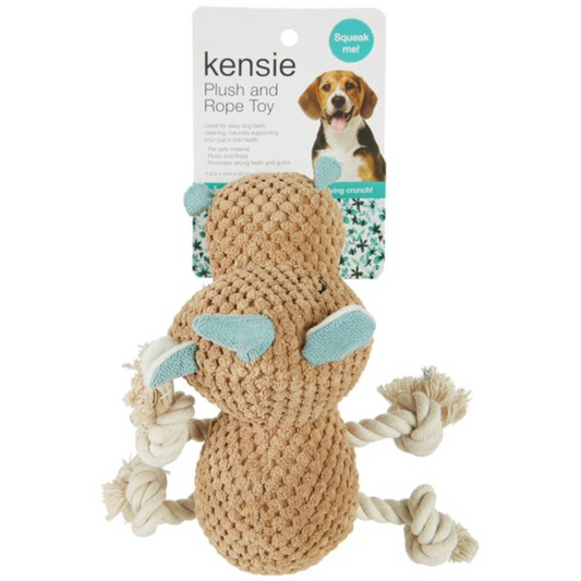 Kensie Plush Rope Toy Rhino