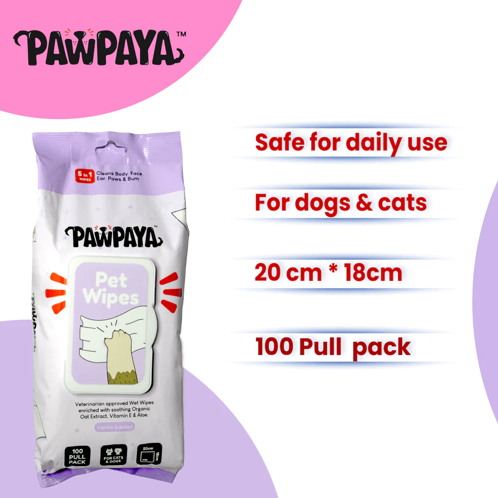 Pawpaya Pet Wipes (100 Wipes)