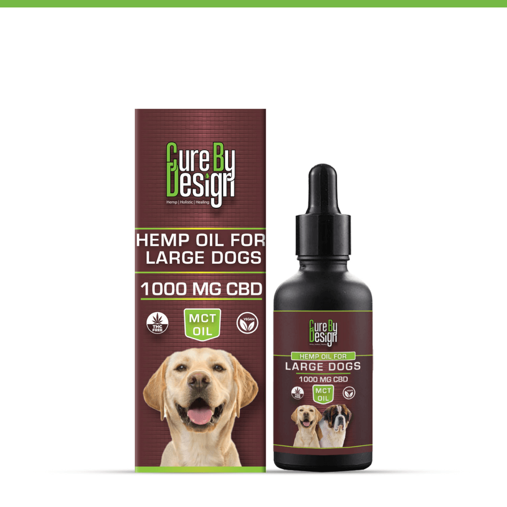 Cure By Design - Hemp Seed Oil With 1000 mg CBD (MCT) (30ml) For Large Dogs