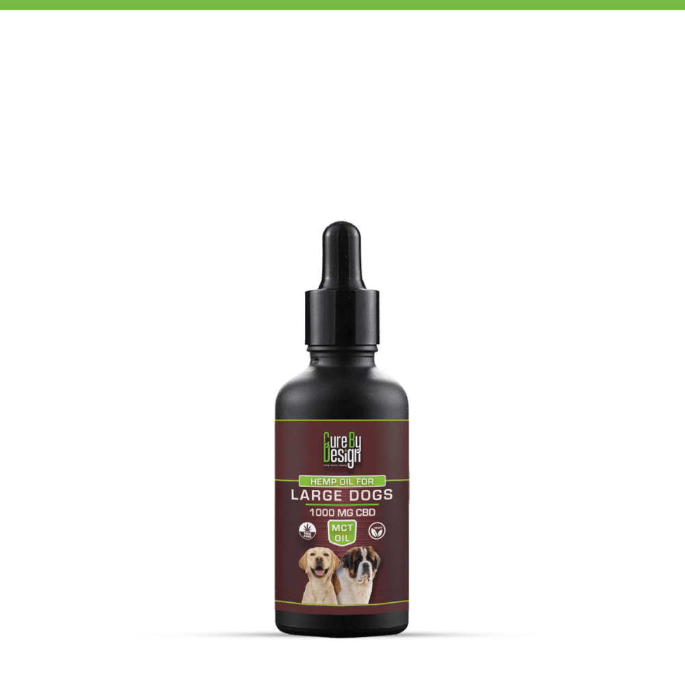 Cure By Design - Hemp Seed Oil With 1000 mg CBD (MCT) (30ml) For Large Dogs