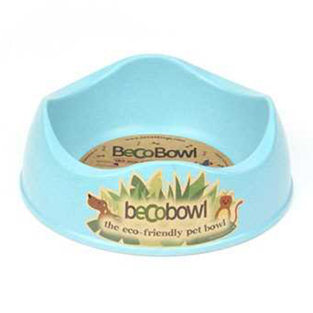 Beco Bamboo Dog Bowl - Blue (M)