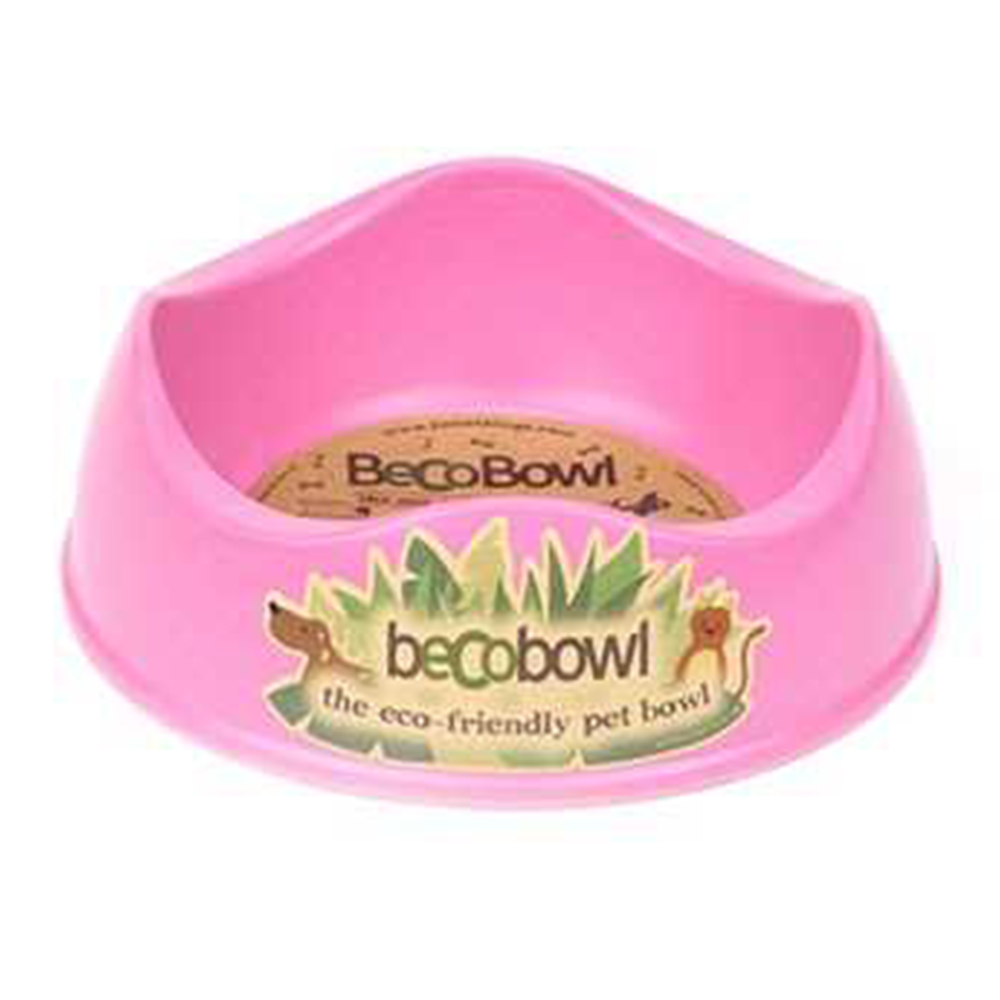 Beco Bamboo Dog Bowl - Pink (M)