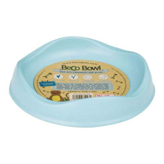 Beco Bamboo Cat Bowl - Blue