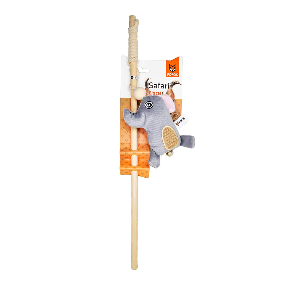 Bark Butler FOFOS Cat Wand Toy Elephant