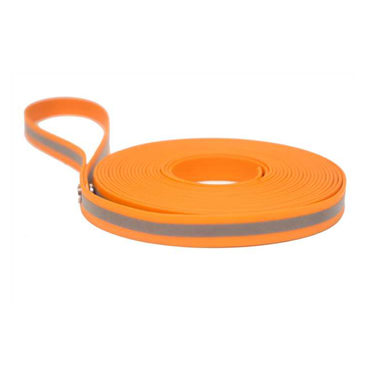 For the Love of Dog Long Leash Orange