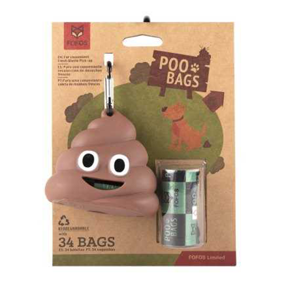 Bark Butler X FOFOS Poop Bag Dispenser with Ecofriendly poop bags (34 bags with one dispenser)