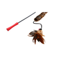 GiGWi Feather Teaser Catwand With Natural Feather, Plush Tail & TPR Handle