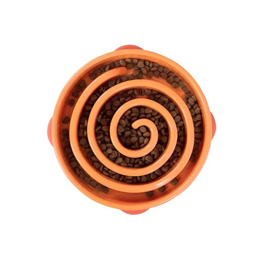Outward Hound Fun Feeder Slo Bowl - Orange (Large / Regular)